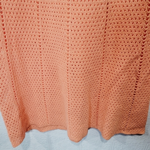 Wilfred Evie Crochet Knit Papaya Orange Midi Skirt - Picture 3 of 7